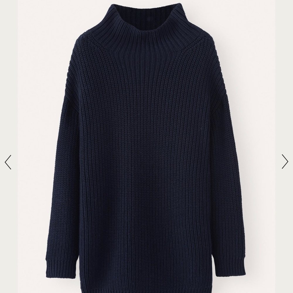 EUC Poetry Navy Oversized Sweater - Size 6